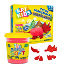 KIT MASSINHA DE MODELAR DINOSSAURO VERMELHO ART KIDS 150G ACRILEX