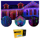 CASCATA COLORIDA 240 LEDS 4,3M 220V 8 FUNÇÕES WINCY NATAL