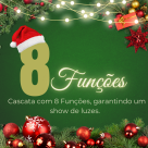 CASCATA COLORIDA 240 LEDS 4,3M 220V 8 FUNÇÕES WINCY NATAL