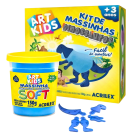 KIT MASSINHA DE MODELAR DINOSSAURO AZUL  ART KIDS 150G ACRILEX