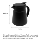 Garrafa Térmica Aço Inox Preta 600ml Com Gatilho -  Moment