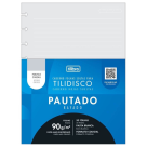 REFIL FOLHA CADERNO TILIDISCO CINZA C/ PAUTA BRANCA 177X240 MM - TILIBRA