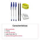 KIT ESCOLAR CIS 7 PEÇAS 22,5CMX10CMX2CM 46.3701