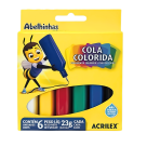 COLA COLORIDA 6 CORES - ACRILEX