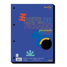 REFIL PARA FICHARIO PAPEL PRETO PAUTADO 40 FLS  20X27,5 CM - CREDEAL