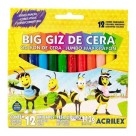 BIG GIZ DE CERA 12 CORES - ACRILEX