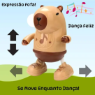 Brinquedo Capivara Pop com Som Luz Anda 20cm Musical