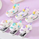 Mini Grampeador Portátil Unicórnio Fofo