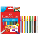 CANETINHA HIDROGRAFICA 10 CORES  MAGIC - FABER CASTELL