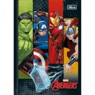 CADERNO BROCHURA CAPA DURA 1/4 AVENGERS 96 FOLHAS 140MMX200MM 146617