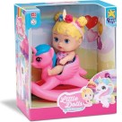 BONECA LITTLE DOLLS BALANCINHO UNICORNIO DIVERTOYS 27CMX14,5CMX21,5CM 8043