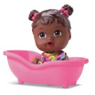 BONECA LITLLE DOLLS BANHEIRINHA NEGRA DIVERTOYS 21,4CMX12CMX18CM 8038