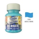 TINTA TECIDO AZUL MAR ACRILEX 37ML 3,5CMX3,5CMX5CM 041400535