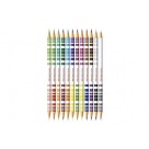 ECOLÁPIS DE COR FABER-CASTELL BICOLOR 24 CORES + 2 ECOLÁPIS GRAFITE + BORRACHA + APONTADOR 24CMX10,5CMX1,5CM 120612