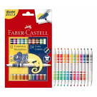 CANETINHA BICOLOR FABER-CASTELL 12 CANETAS 24 CORES 20,3CMX12,3CMX1CM 150612N